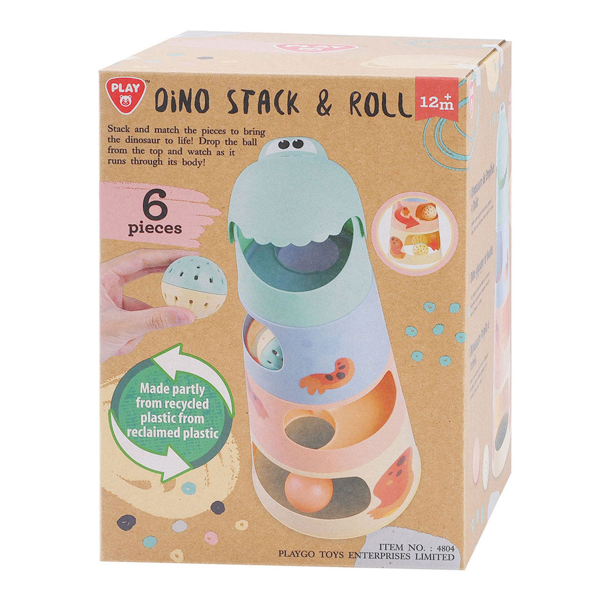 Playgo Dino Stapelturm mit Kugeln - 6 Stk.