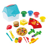 Playgo Hamburger- und Sandwich-Ton-Set in Aufbewahrungsbox – 4 Tontöpfe