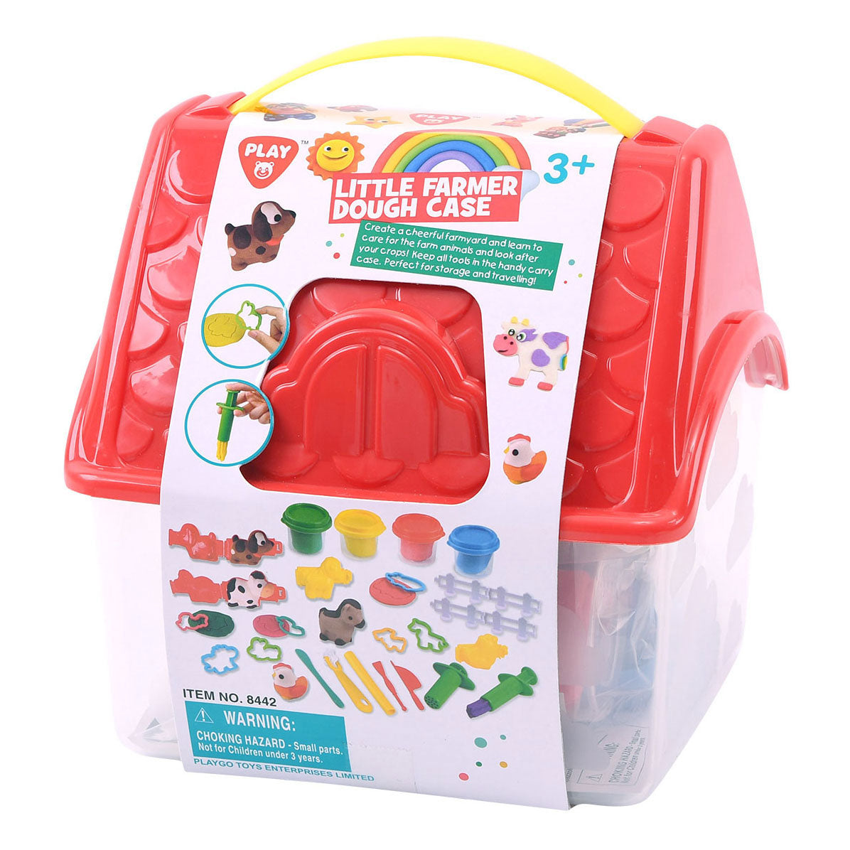 Spielbauernhof-Ton-Set in Aufbewahrungsbox, 4 Tontöpfe