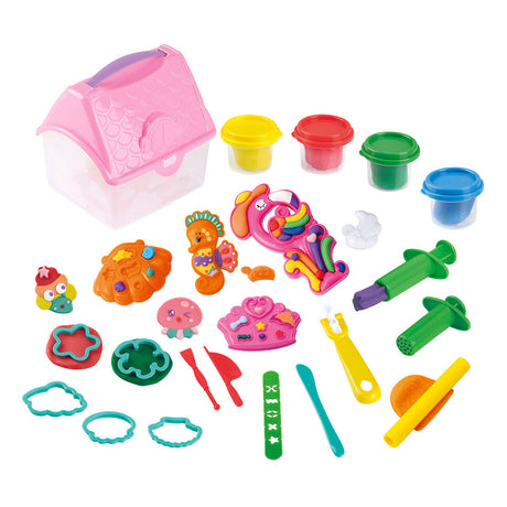 Playgo Fantasy World Ton-Set in Aufbewahrungsbox – 4 Tontöpfe