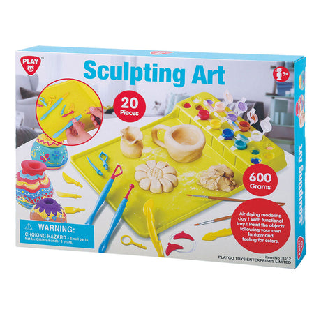 Playgo Modelliermasse-Set mit Farbe und Zubehör – 20-tlg.
