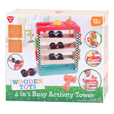 Playgo 4in1 Aktivitätsspielturm aus Holz