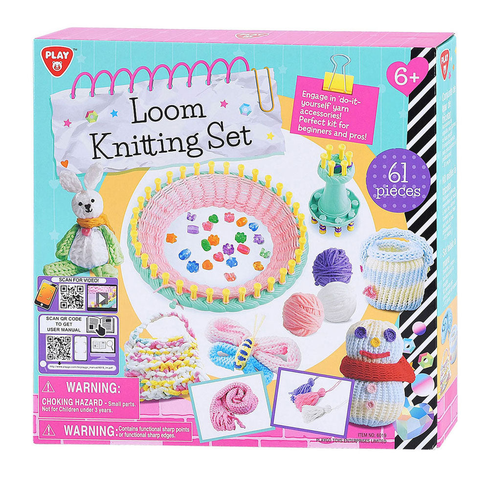 Playgo-Webstuhl-Strickset – 61-teilig.