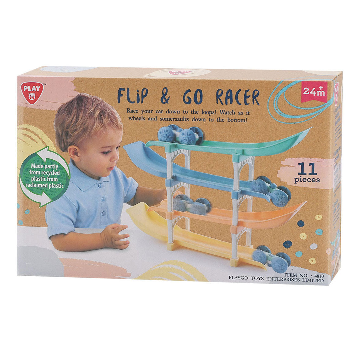Playgo Flip and Go Autorennbahn – 11-tlg.