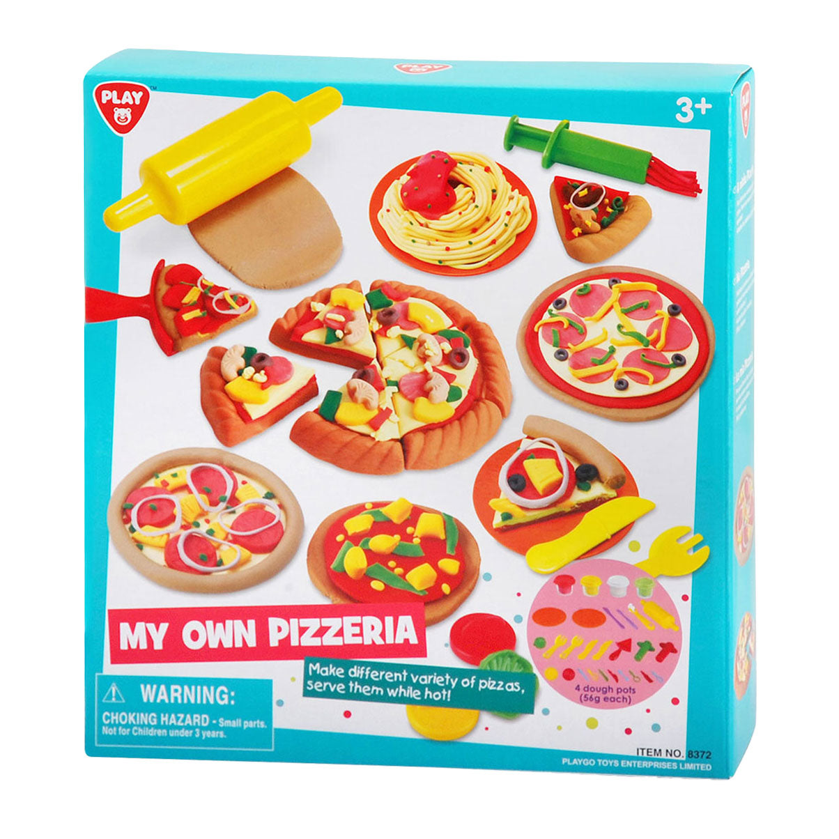 Playgo My Own Pizzeria Tonset – 4 Tontöpfe