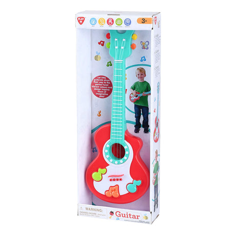 Playgo-Gitarre mit Noten rot