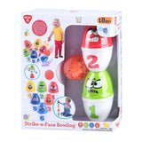 Playgo Play Bowling-Spielset Gesichter, 13-teilig.