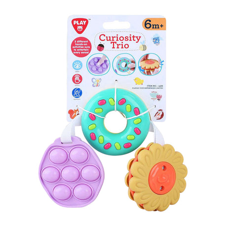 Playgo Sinnesspielzeuge Blume und Donut und Pop-it – 3 Teile.