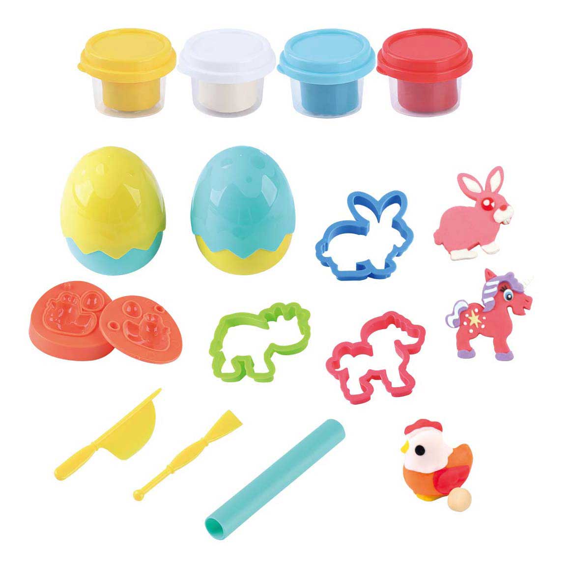 Playgo pasen kleiset - 4 kleipotjes