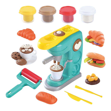 Playgo Kaffeemaschine Ton-Set – 4 Tontöpfe