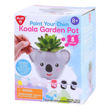 Playgo bemalen Sie Ihren eigenen Koala-Blumentopf – 8 Stück.