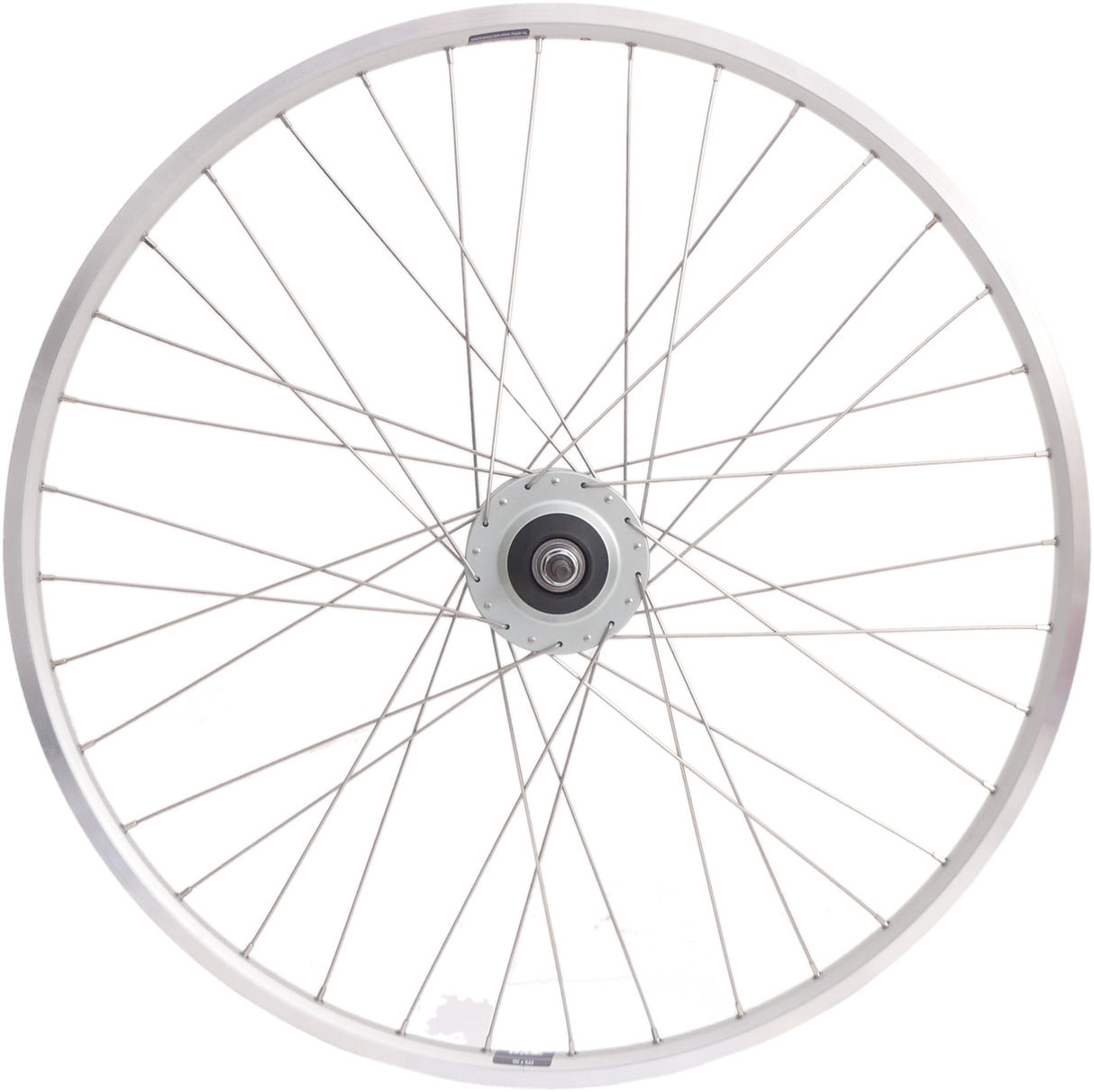 Hinterrad 28 Nexus 8 Rollenbremsnabe mit silberner Felge und Edelstahlspeichen