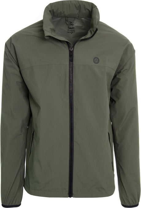 Agu go - regenjas - unisex - groen - xxl - waterdicht poray 5000 - ademend - compact opvouwbaar - gerecycled polyester - reflecterend