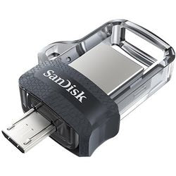 USB-Stick SanDisk Dual Drive M3.0 für Android transparent schwarz
