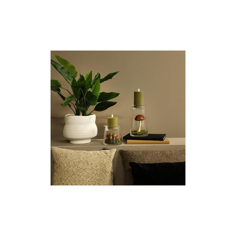 Countryfield deco glas hanny met komdeksel helder 14xh13,5cm