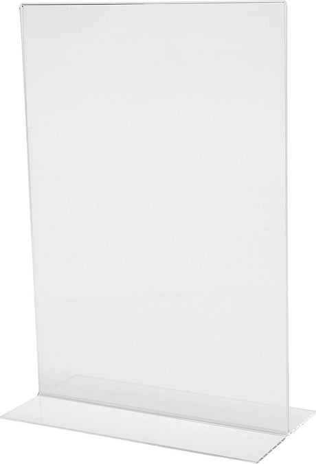 Sigel - Tischständer - A4 - glasklar - gerade - T-Ständer - Kartenhalter aus Acryl - si-ta220