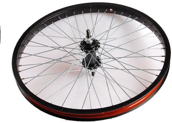 Hinterrad 20 x 1,75 Aluminium 48 Spaaks Schwarz