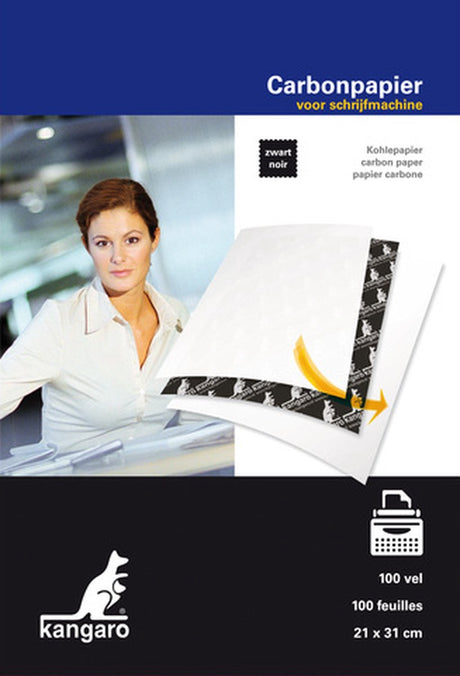 Kangaro-Kohlepapier – A4+ – 100 Blatt – schwarz