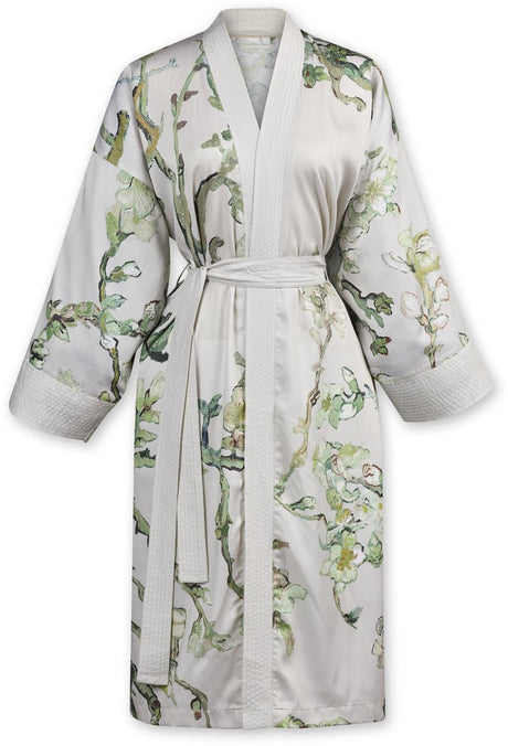 Beddinghouse x van gogh museum almond blossom kimono badjas - zand - l xl