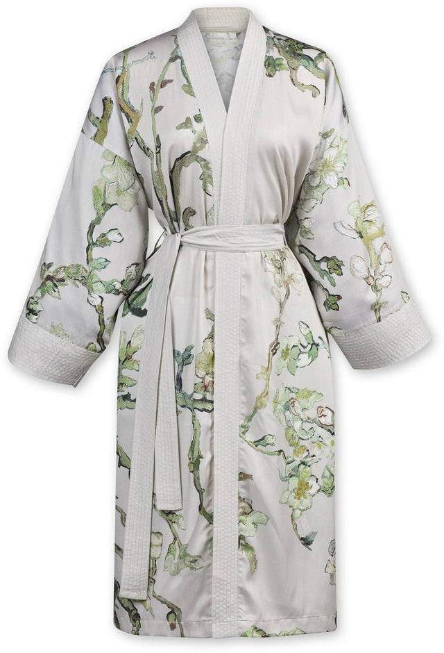 Beddinghouse x van gogh museum almond blossom kimono badjas - zand - l xl