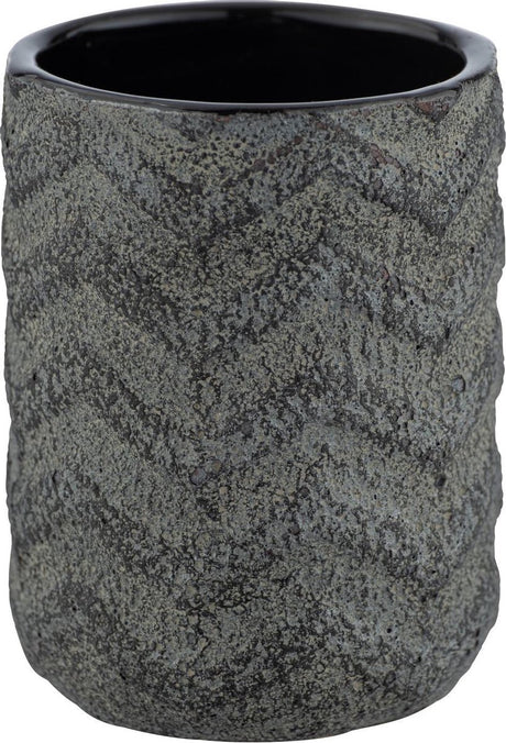 Wenko Badbecher Mantua 10 x 7,5 cm Keramik schwarz