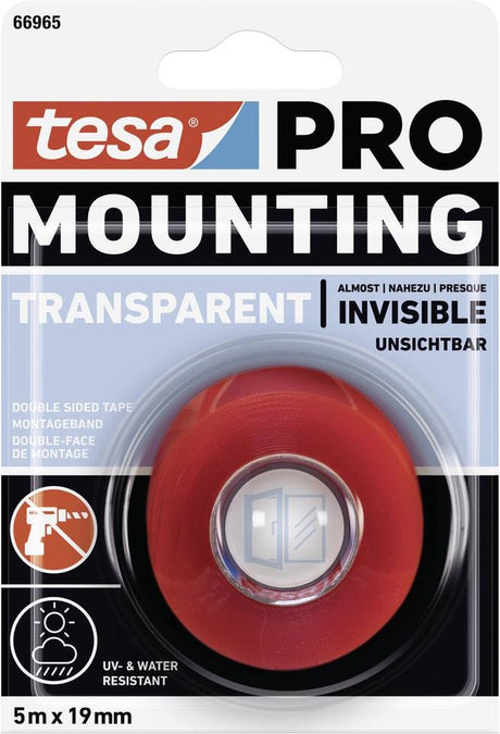 Tesa Montageprofi transparent 66965-00001-00 Montageband transparent (L x B) 5 m x 19 mm 1 Stück(e)