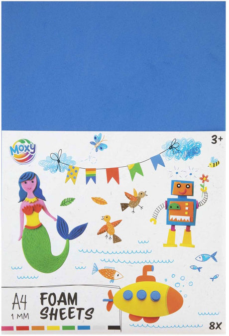 Kreative Bastelgruppen-Schaumstoffplatten A4, 8 Blatt