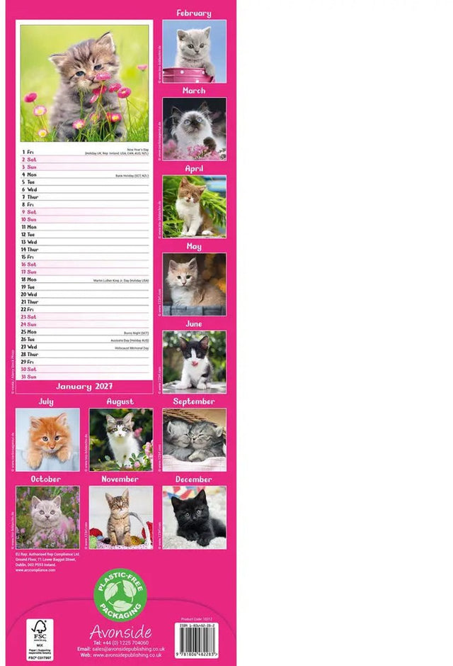 Avonside kittens kalender 2027 slimline