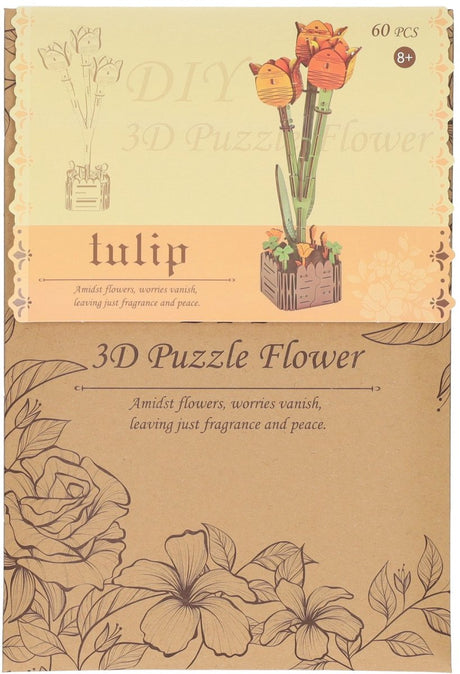Lobbes Spielzeug z. B. Lobbes Holzbausatz Tulpen 3D - Kreativspielzeug 60-tlg.