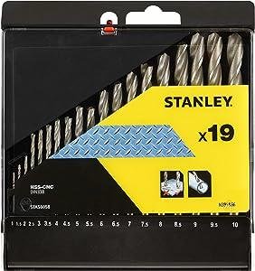 Stanley boormetaalset 19szt. 1-10 mm