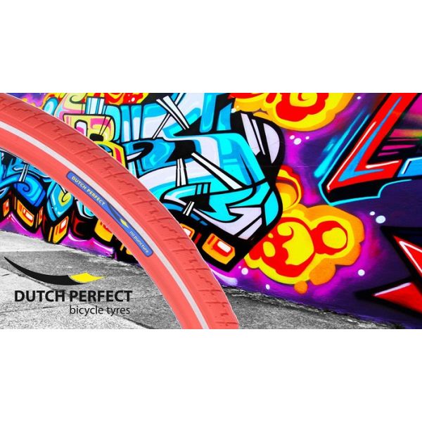 Dutchperfect Buitenband Dutch Perfect 28 x 1 ½ 40-635 ohne Pannen – rot und reflektierend
