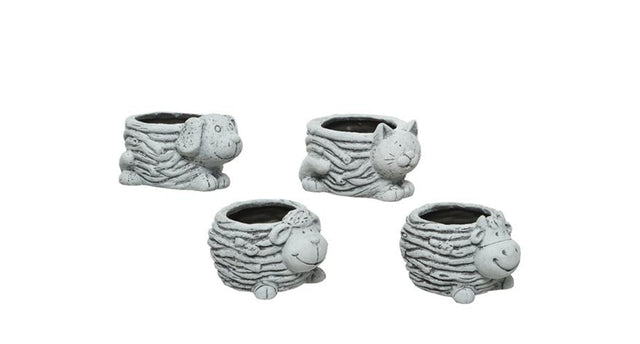 Terrac planter 4ass white 6cm