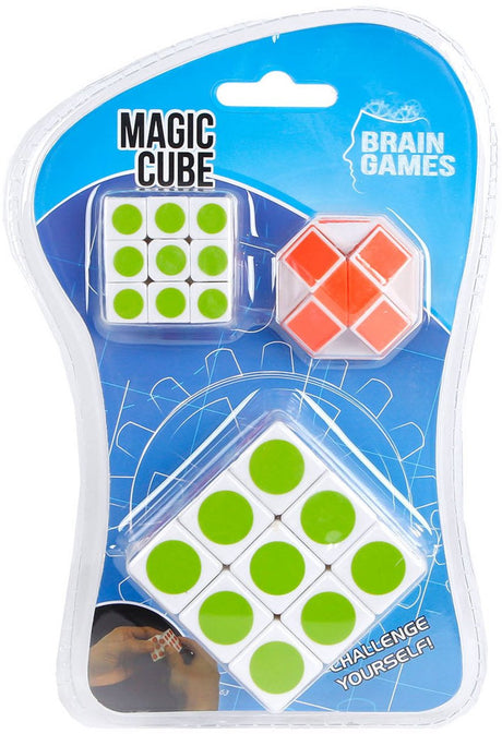 Van Manen Puzzle-Würfel 3er-Set – Denksportspielzeug für Kinder.