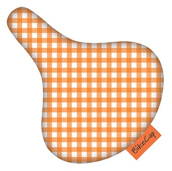 Bikecap Satteldeck Orange Checkmatt