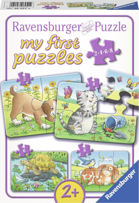 Ravensburger süße Haustiere – meine ersten Puzzles – 2+4+6+8 Teile – Kinderpuzzle
