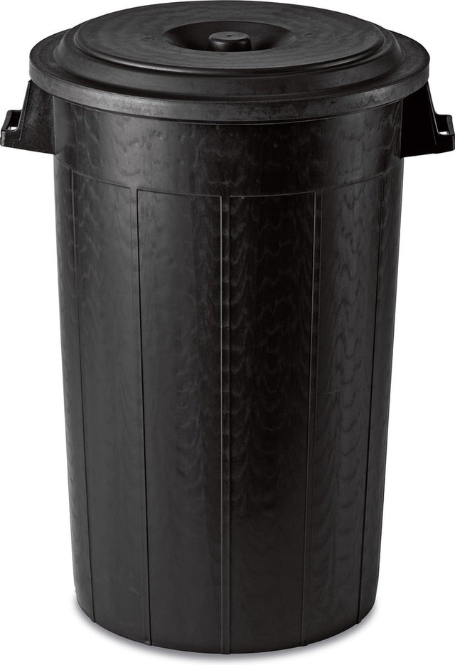 Stefanplast afvalton - afvalemmer - vuilnisbak - voerton - buiten - 100l - zwart