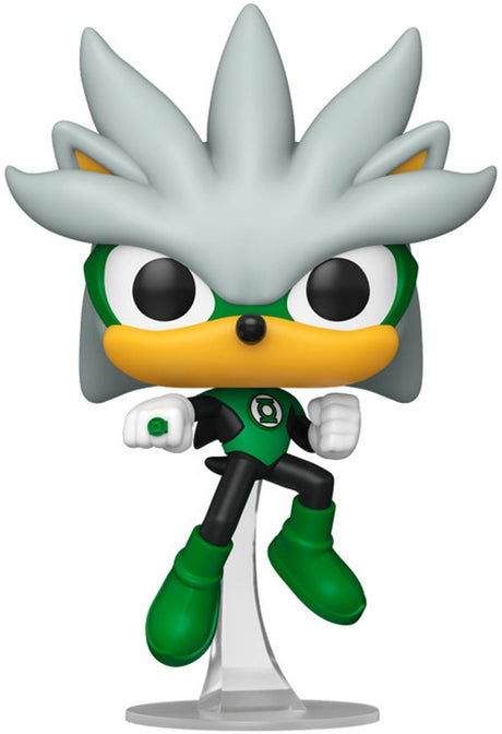 Funko Sonic the Hedgehog Sonic x Justice League – Silver as the Green Lantern Vinyl Figur 592 Unisex Pop! - neutral - Standard