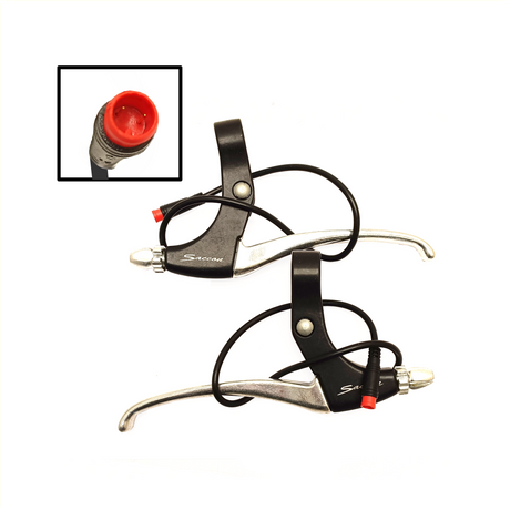 Saccon Satz Bremshebel E-Bike M Switch Schwarz Silber
