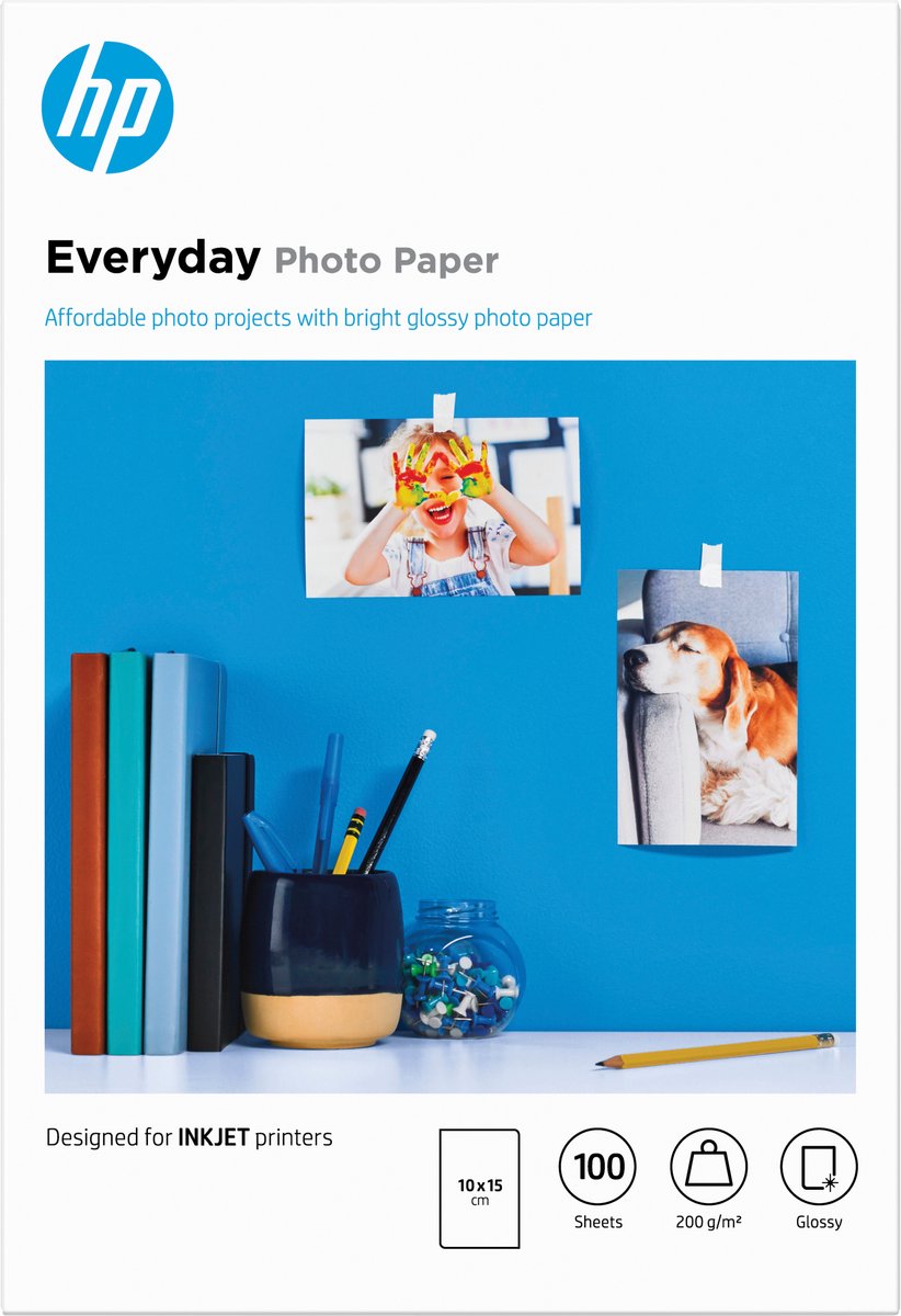 HP Everyday – glänzendes Fotopapier, 100 Blatt 200 g