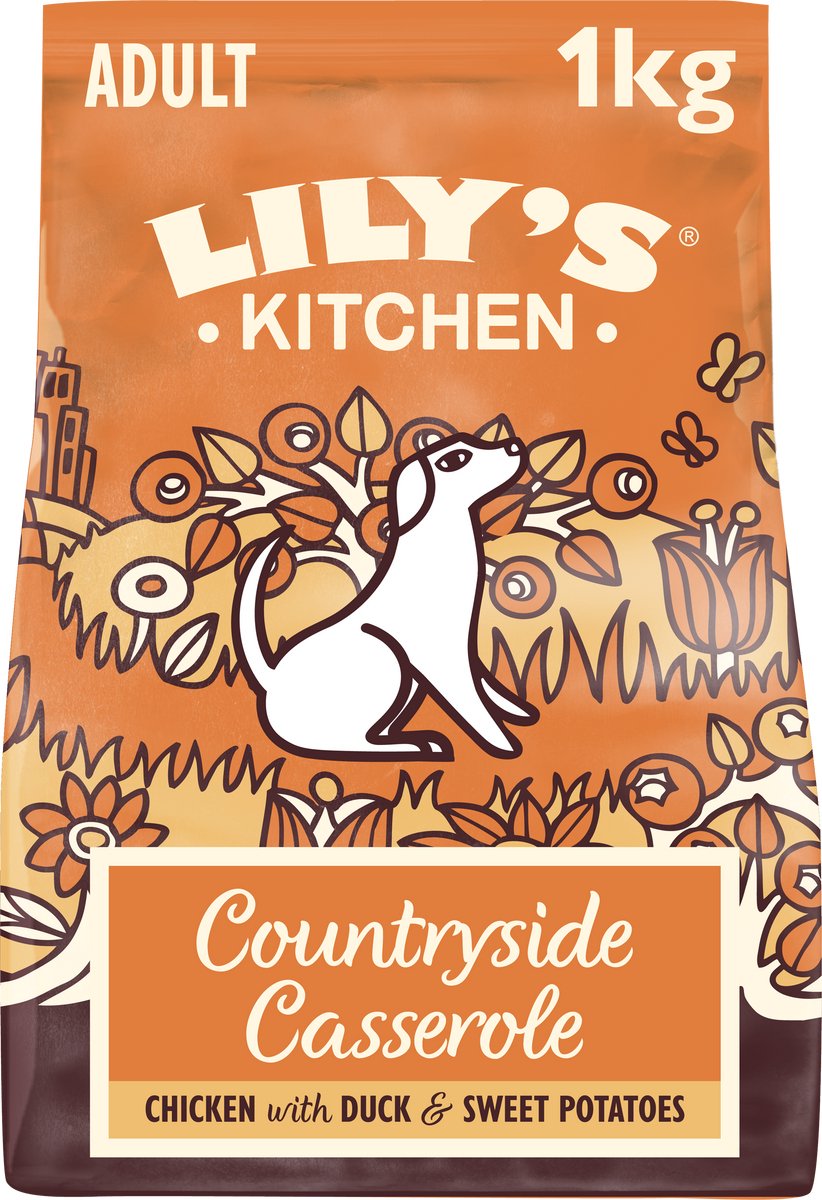Lily's Kitchen – Hundefutter – Trockenfutter – Land-Auflauf-Eintopf Land mit Huhn-Ente – 4 x 1 kg