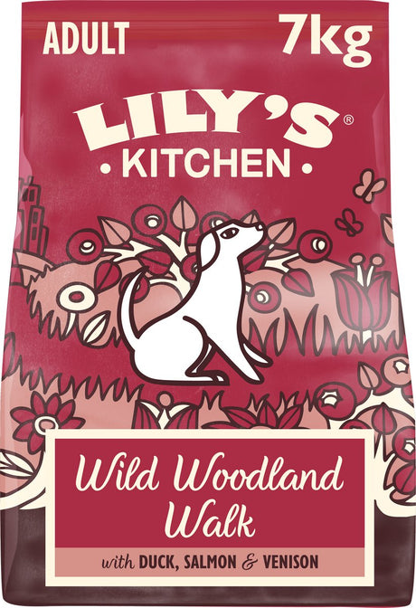 Lily's Kitchen - Hundefutter - Trockenfutter - Wilder Waldspaziergang mit Ente, Lachshirsch - 7 kg
