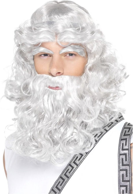 Smiffys pruik van zeus - verkleedpruik - one size