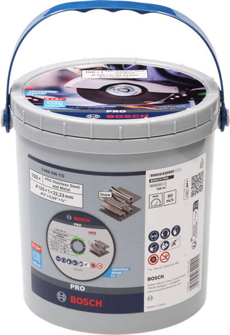 Bosch Zubehör Bosch Pro Edelstahl- und Metall-Trennscheibe 125 x 1 x 22,23 mm gerade 100 Stück – 2608626113