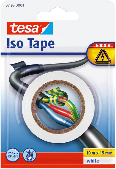Tesa Isolierband – weiß – 10 Meter