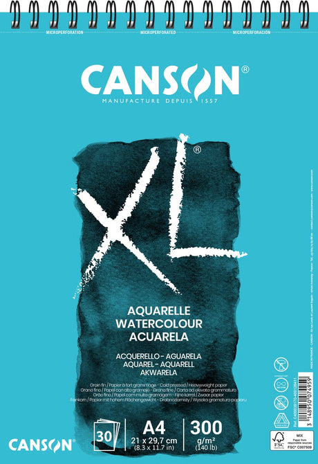 Canson Skizzenblock XL Aquarell – 300 g m – A4 – 30 Blatt
