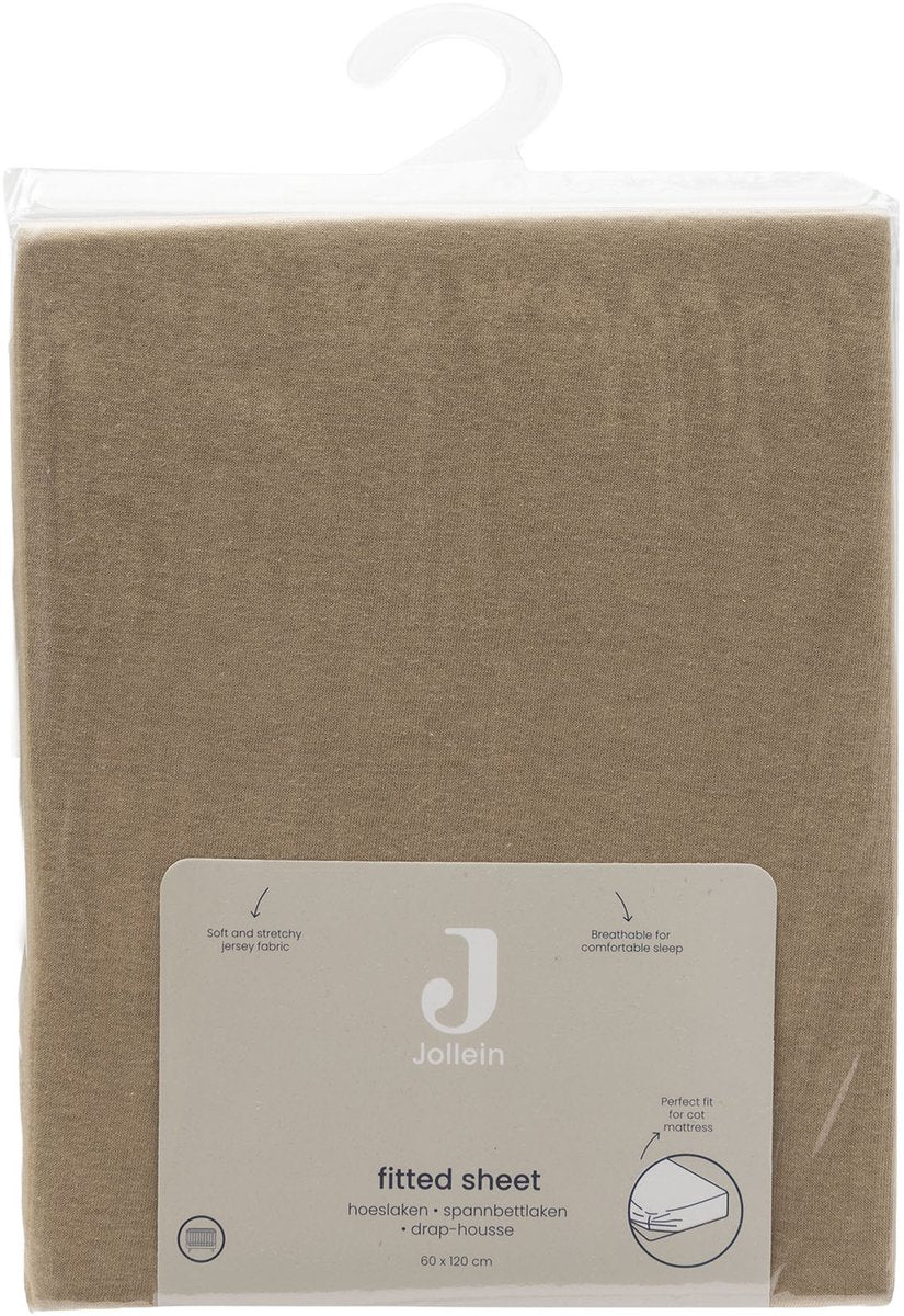 Jollein hoeslaken - 40 50x80 90 cm - jersey - hazel