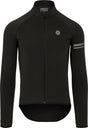 Agu essential - thermo fietsshirt lange mouwen - wielrenshirt - heren - winter - ademend - geborstelde voering - 3 achterzakken - zwart - xl