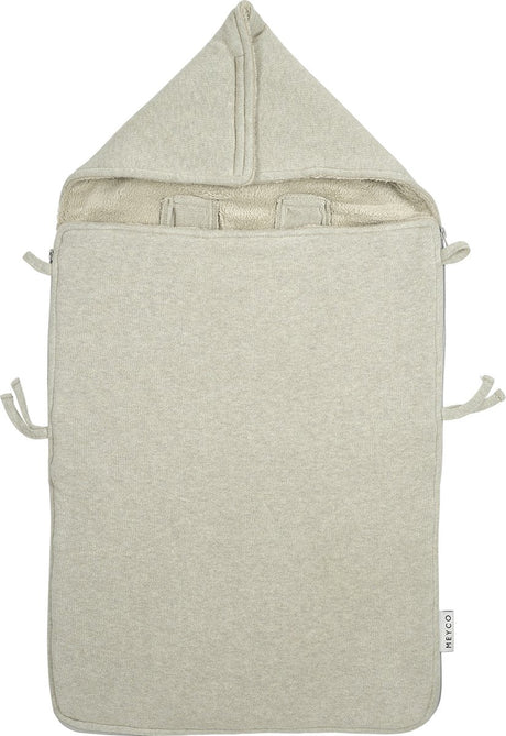 Meyco baby knit basic voetenzak - sand melange - 40x82cm