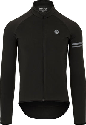 Agu essential - thermo fietsshirt - wielrenshirt lange mouwen - heren - winter - ademend - geborstelde binnenkant - 3 achterzakken - zwart - s