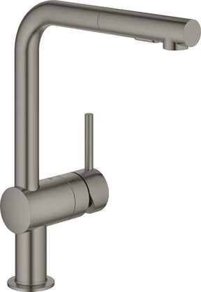 Grohe minta keukenkraan - met handdouche - 2 straalopties - mat antraciet (brushed hard graphite)